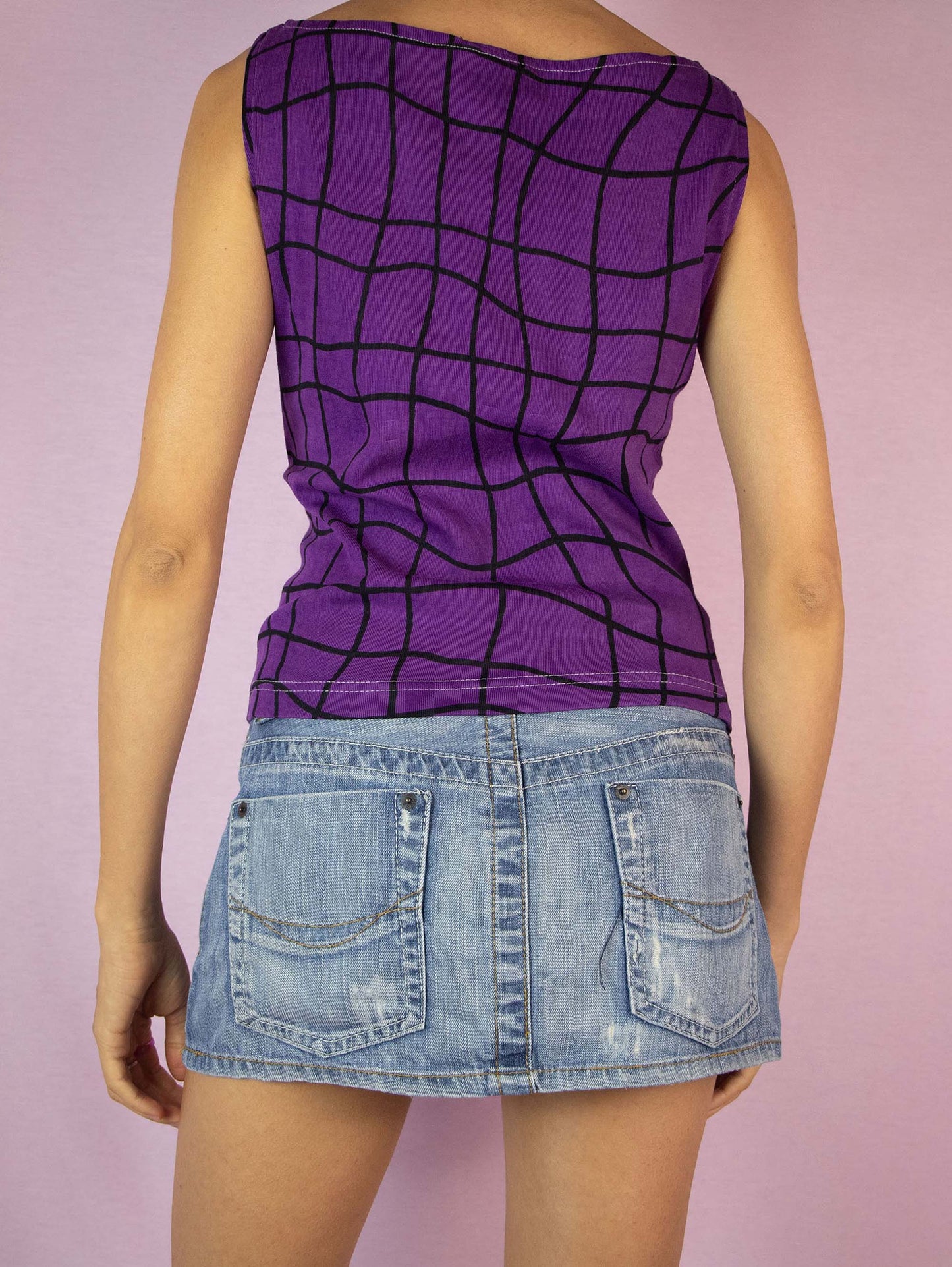 Y2K Print Sleeveless Top - M