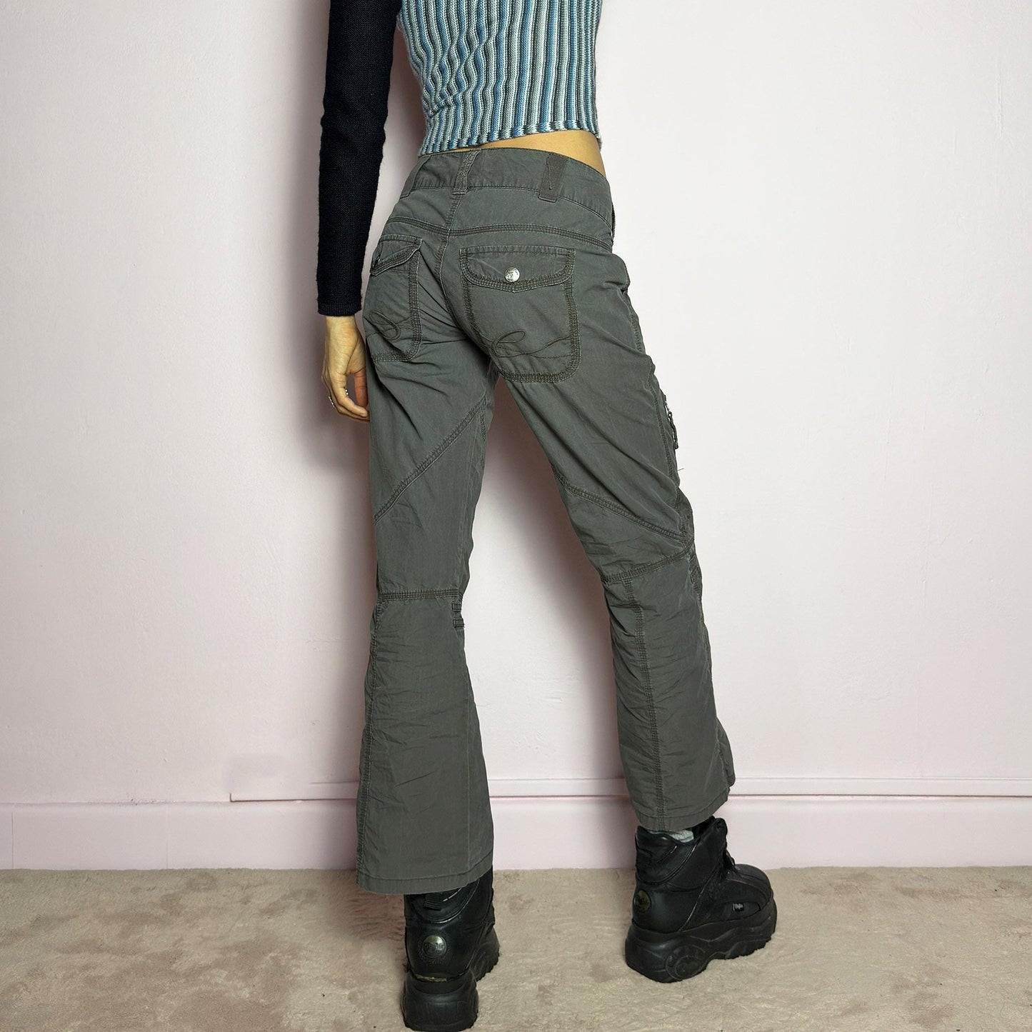 Vintage Y2K Low Rise Cargo Pants – Size S