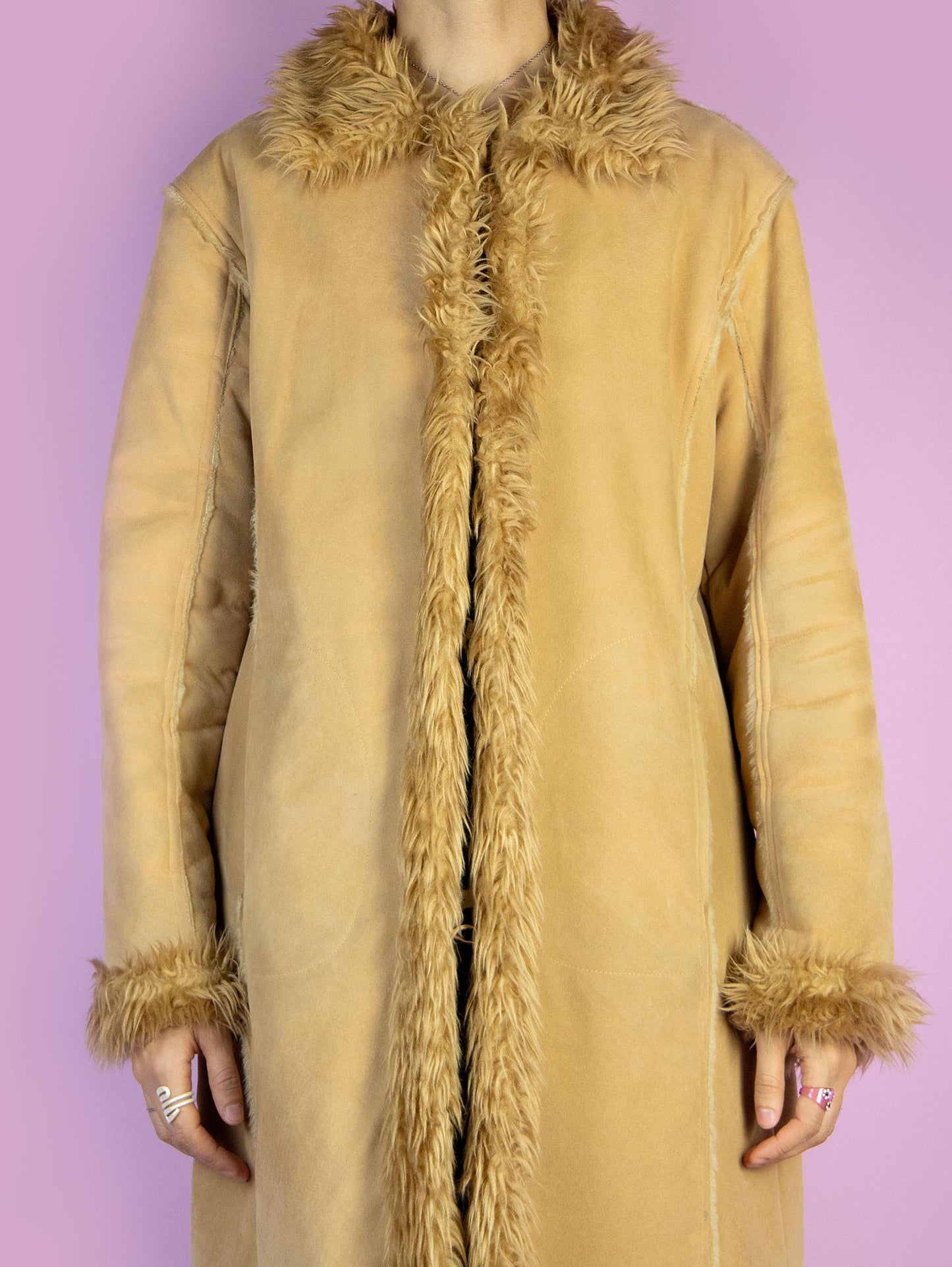 Y2K Penny Lane Beige Coat - M