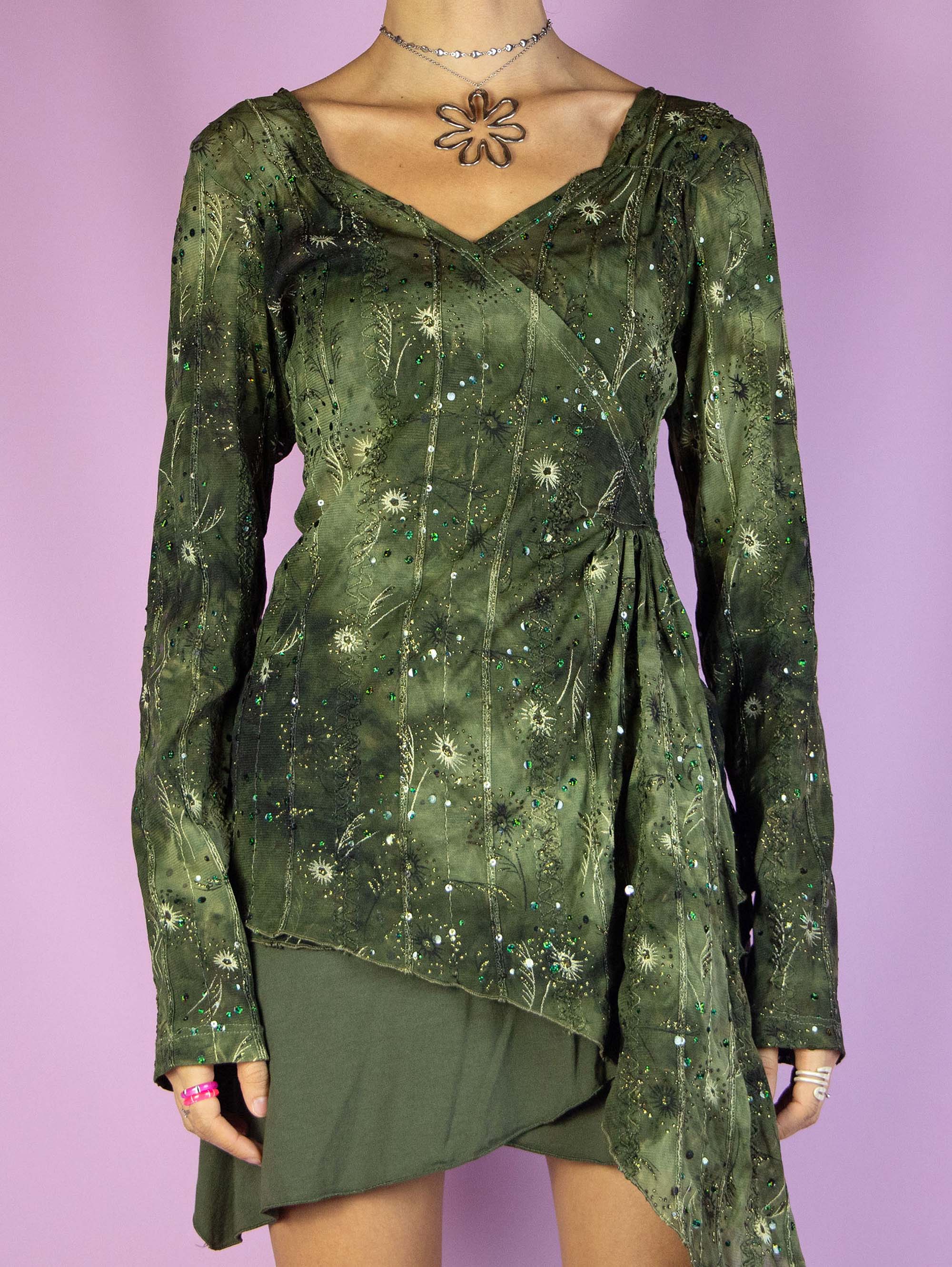 Y2K Fairy Grunge Mesh Top - XL – Wanda Core