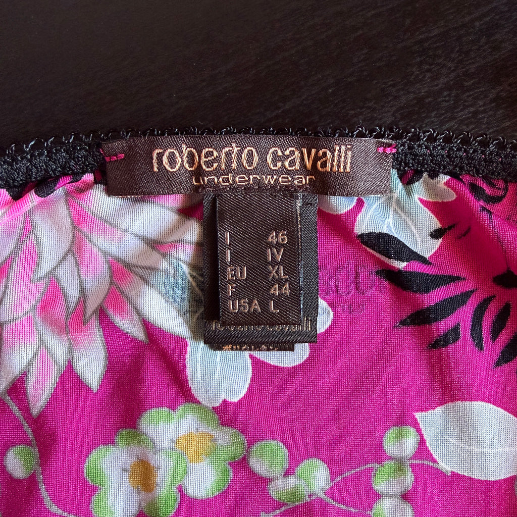 Roberto Cavalli Vintage Pink Floral Cami Top – Size L