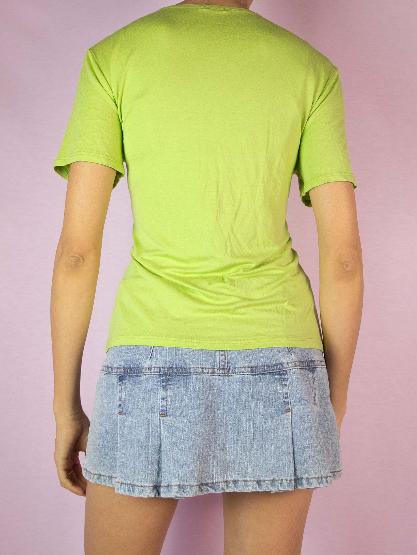 Y2K Lime Green Tee - XL