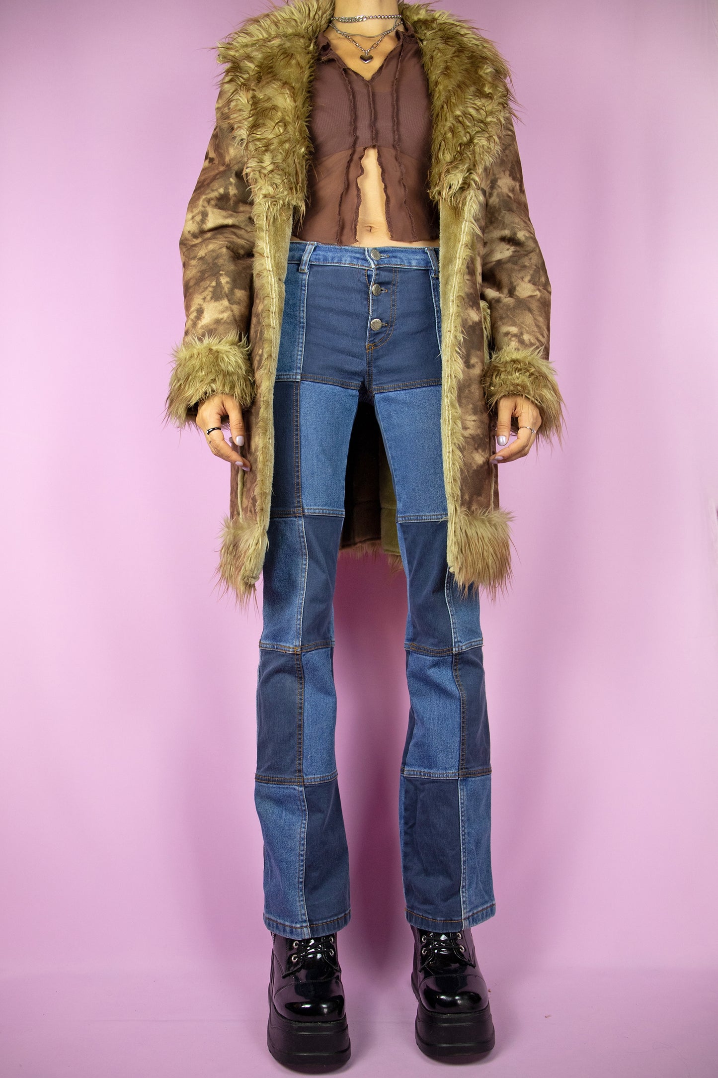 Y2K Brown Penny Lane Coat - L