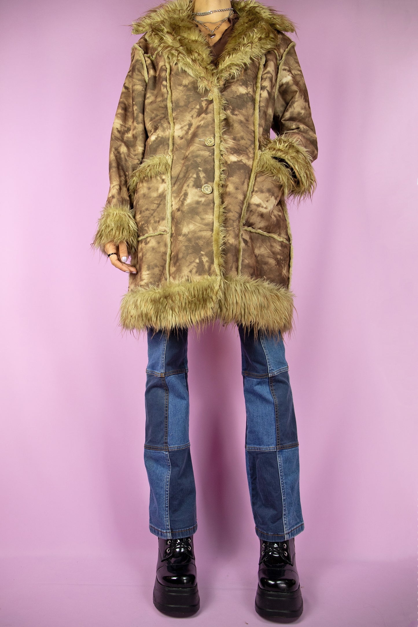 Y2K Brown Penny Lane Coat - L