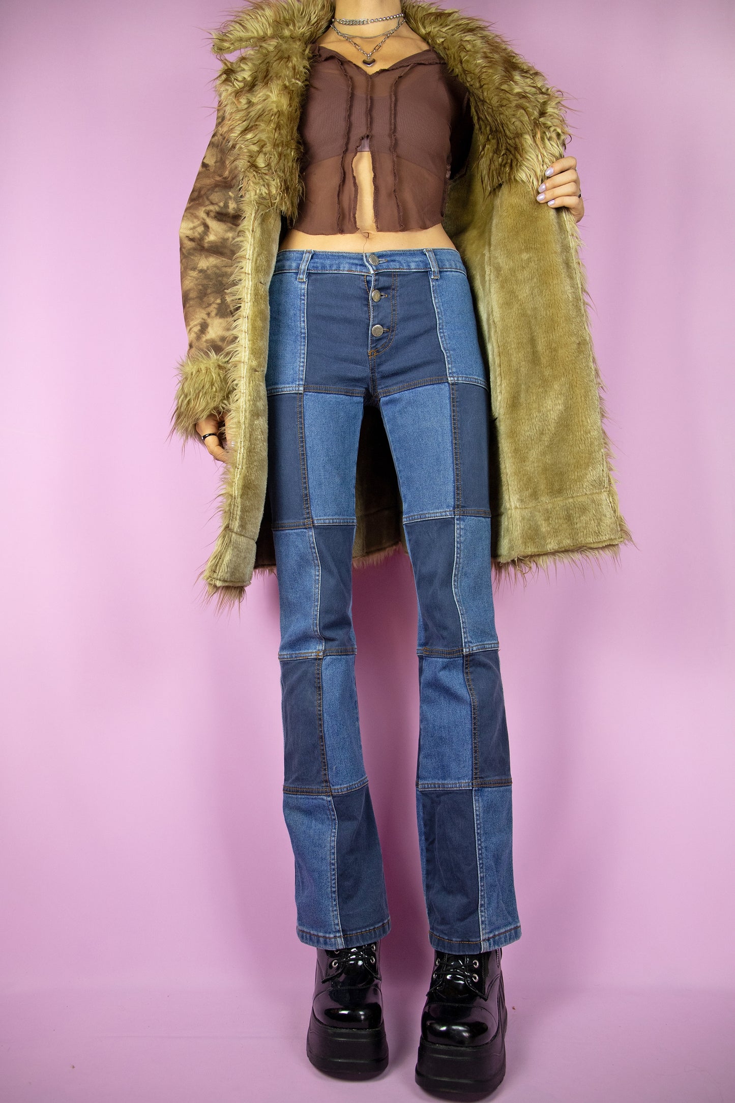 Y2K Brown Penny Lane Coat - L