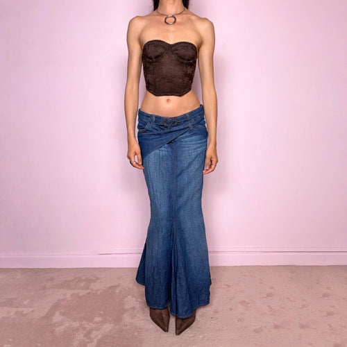 Jean's Paul Gaultier Vintage Denim Low Rise Mermaid Maxi Skirt (S) – Wanda Core