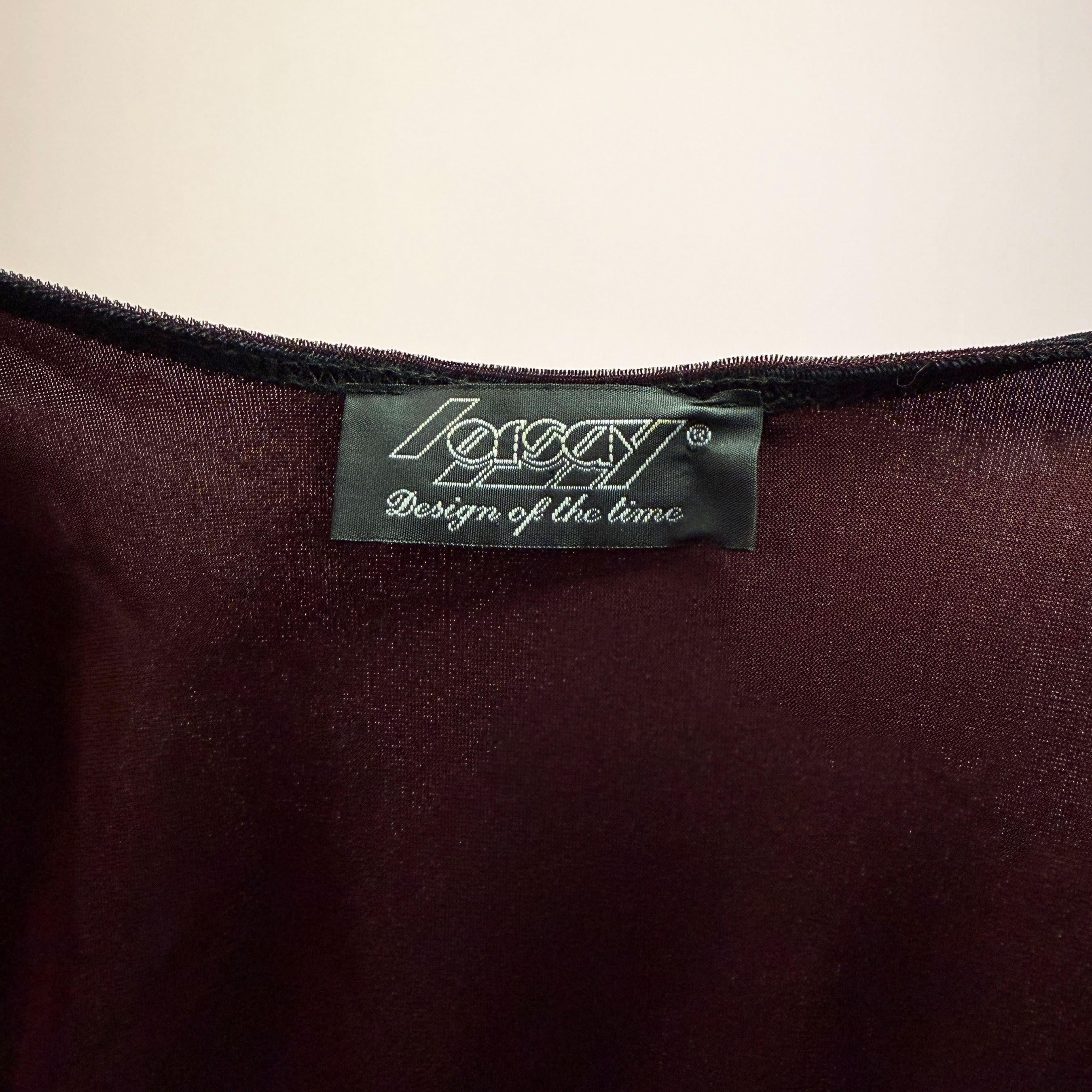 Vintage Black Velvet Sleeveless Midi Dress (XS)