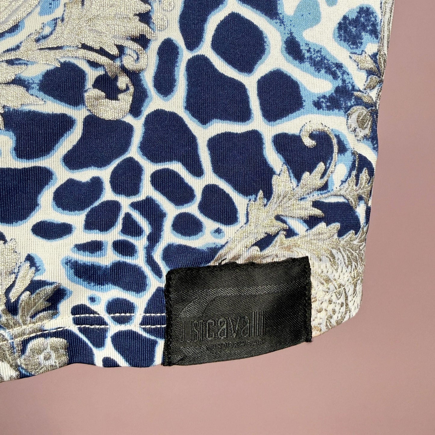 Vintage Y2K Cami Top, Just Cavalli Baroque Leopard Print 2000s – Size S