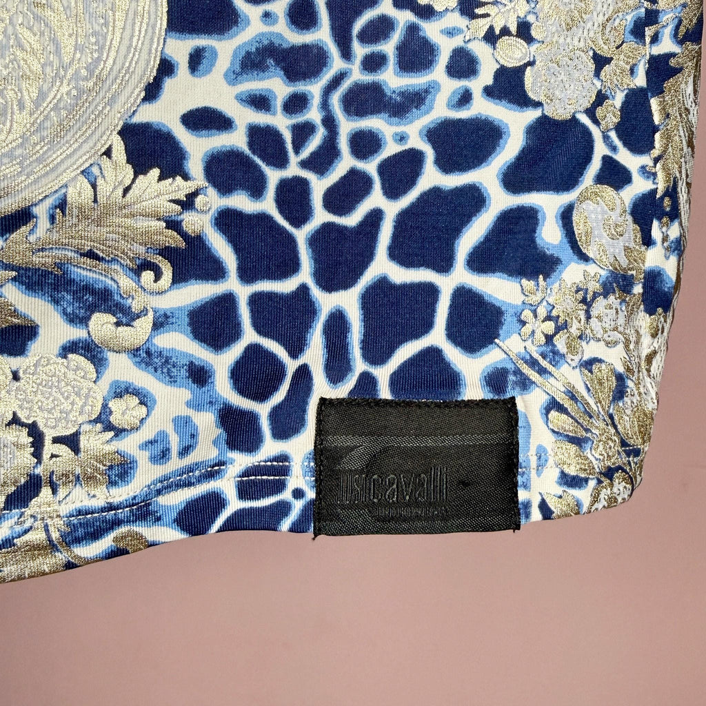 Vintage Y2K Leopard Print Top, Just Cavalli Baroque 2000s – Size M