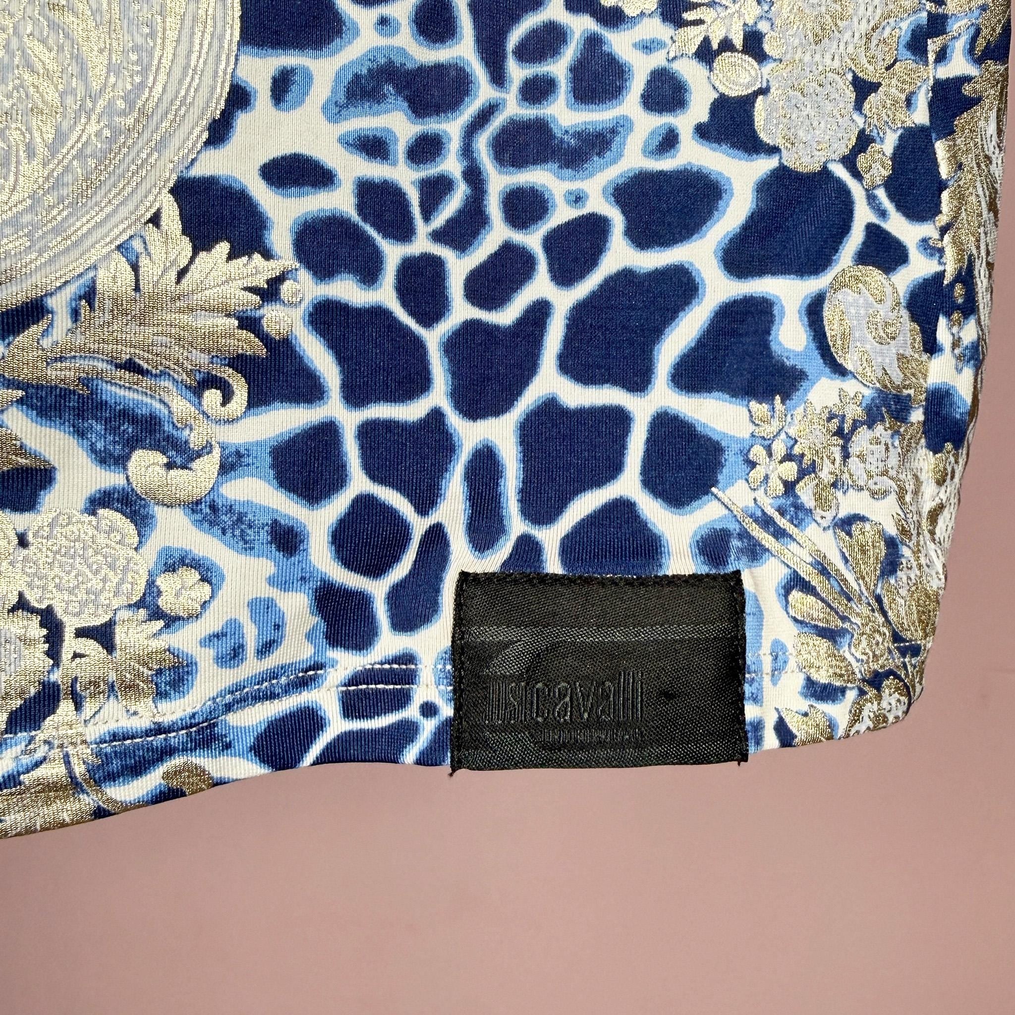 Vintage Y2K Leopard Print Top, Just Cavalli Baroque 2000s – Size M