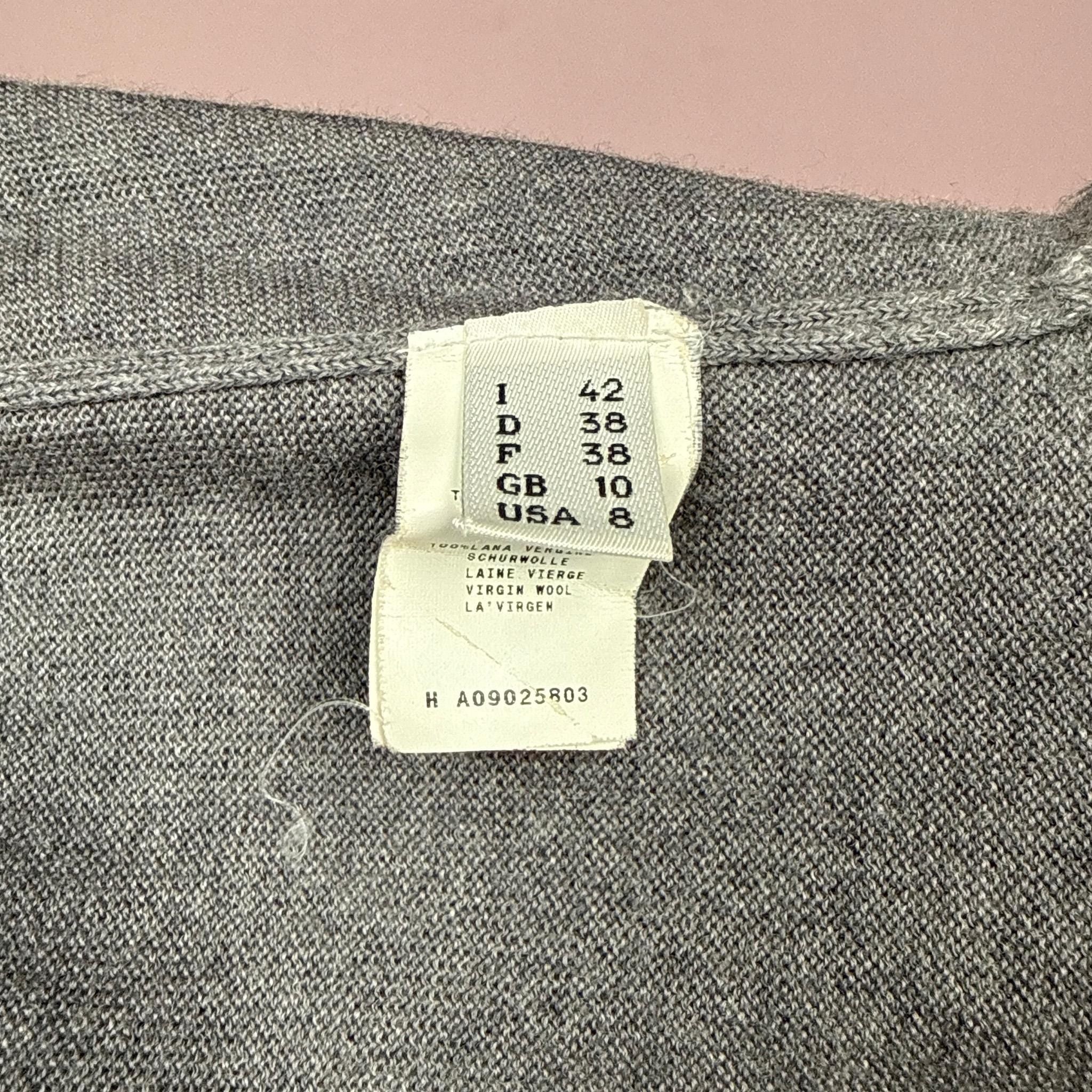 Vintage Y2K Gray Sweater, Moschino Cheap and Chic Wool Turtleneck 2000s – Size M
