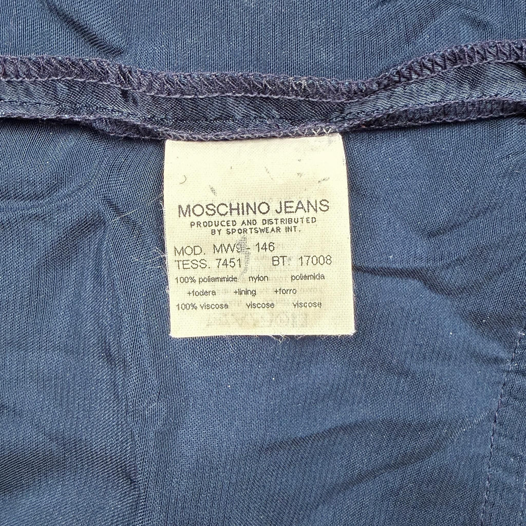 Vintage Y2K Blue Top Moschino Jeans Lace Cami 2000s Size M
