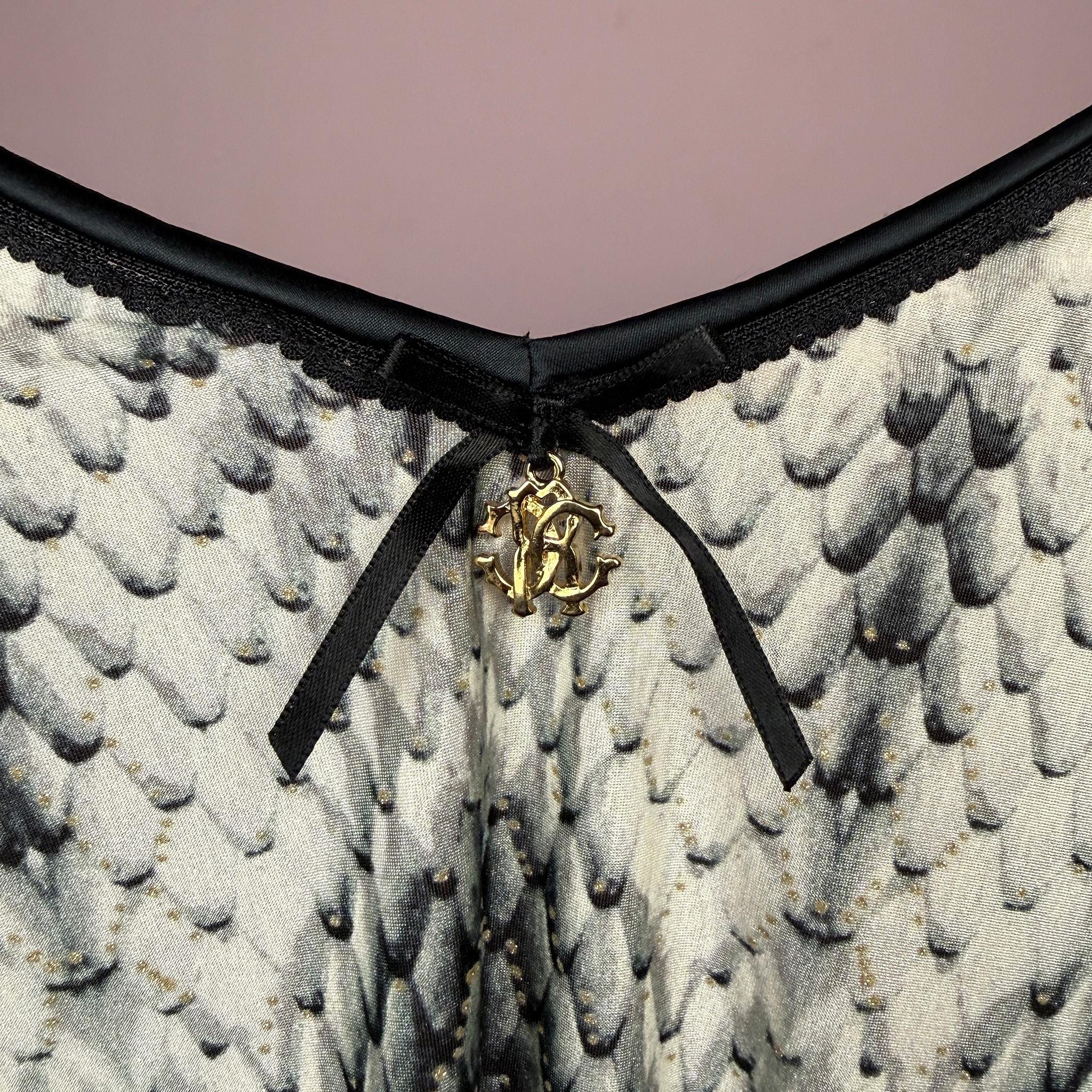 Vintage Y2K Cami Top Roberto Cavalli Snake Print Lingerie Animal Print 2000s Size M