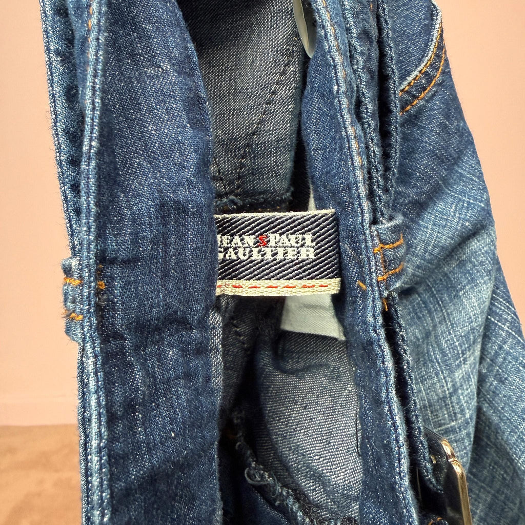 Vintage Y2K Maxi Skirt Blue Denim Gaultier JPG Low Rise Mermaid 2000s Size S