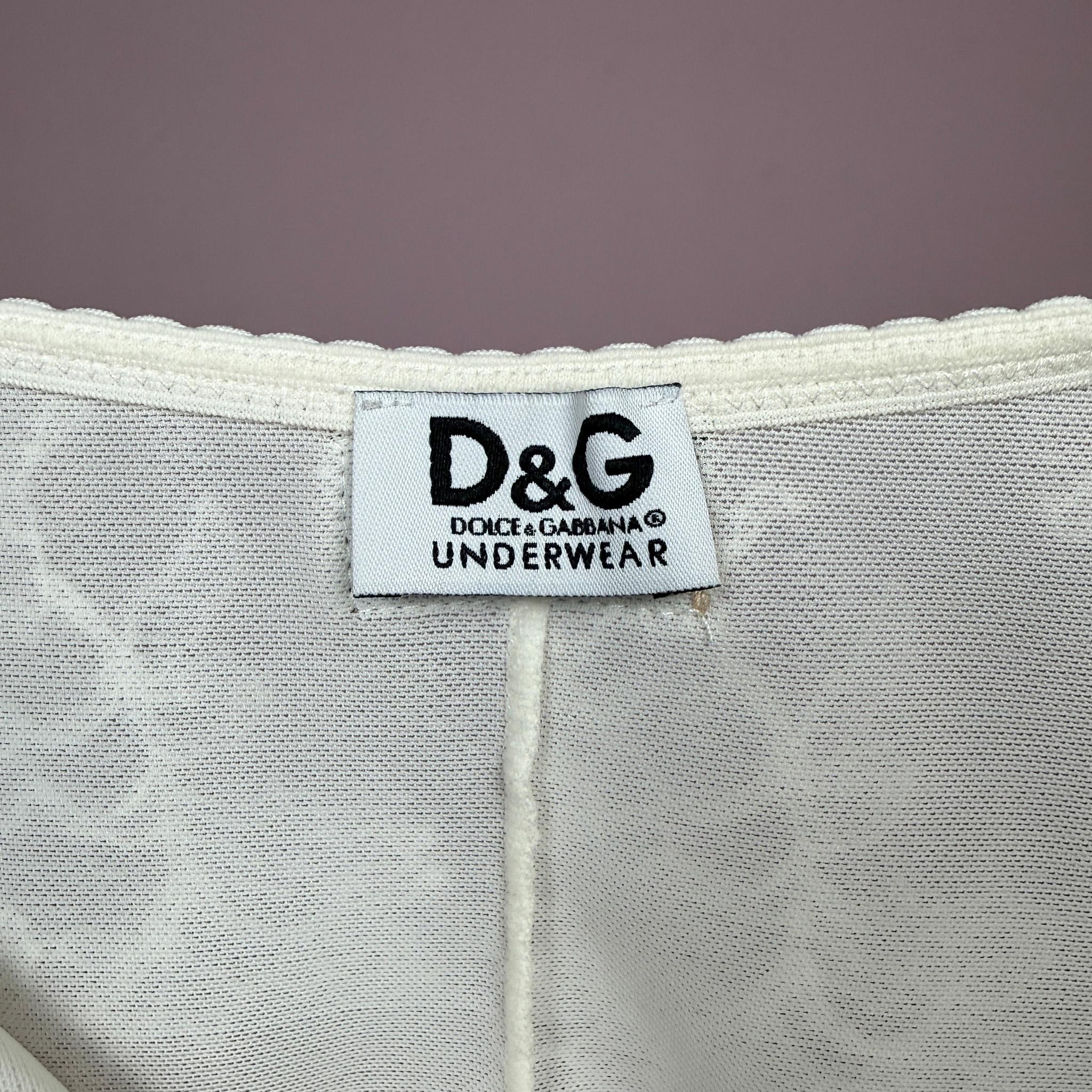 Vintage Cream Lace Top Dolce Gabbana D&G Cami Designer Y2K 2000s Size S