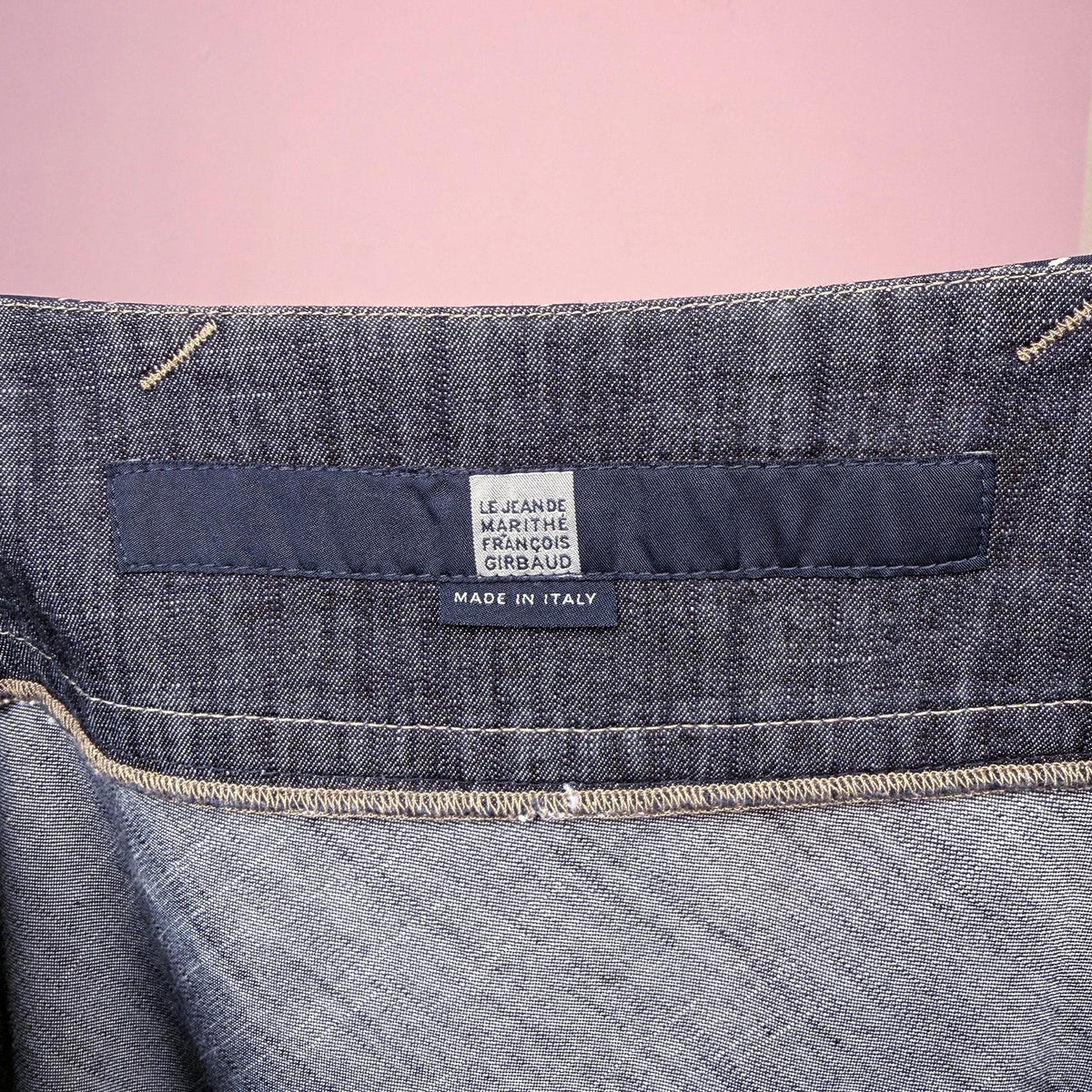 Vintage Denim Maxi Skirt Girbaud Cotton Avant Garde Y2K 2000s Size M
