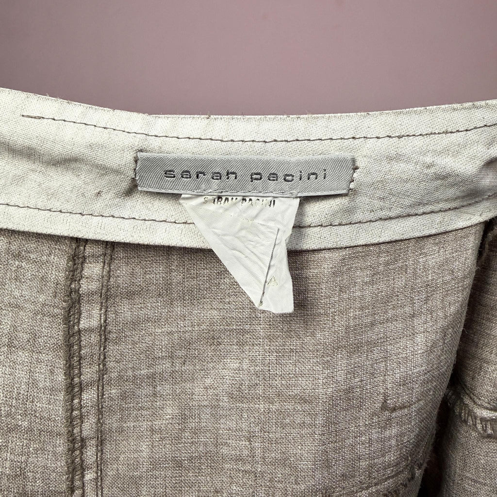 Vintage White Maxi Skirt Sarah Pacini Asymmetric Handkerchief Y2K 2000s Size S